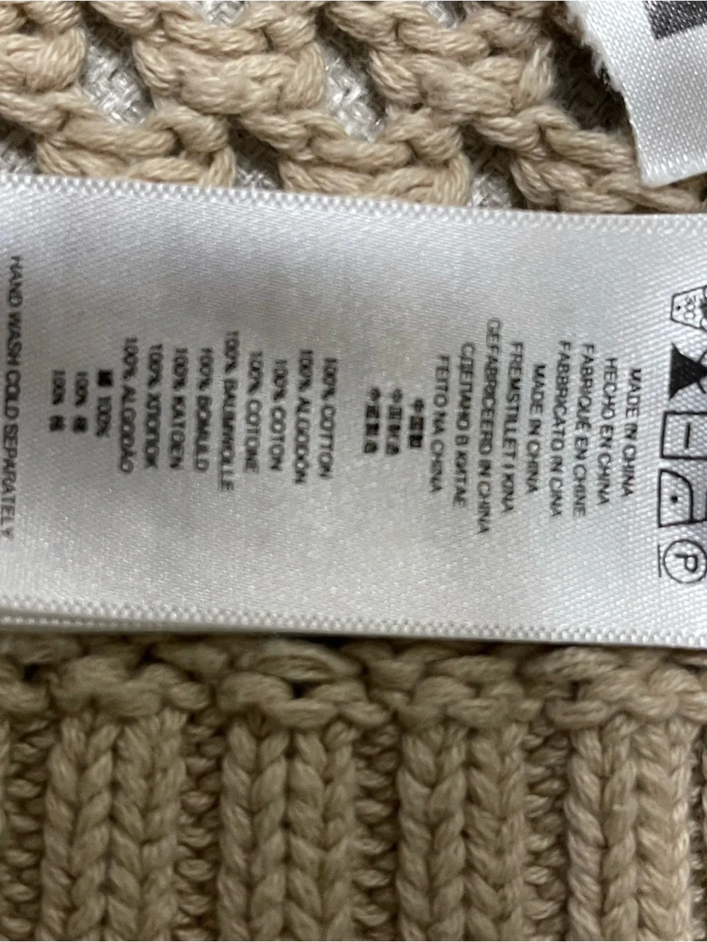 Michael Kors Open-Weave Hooded Cardigan in Taupe